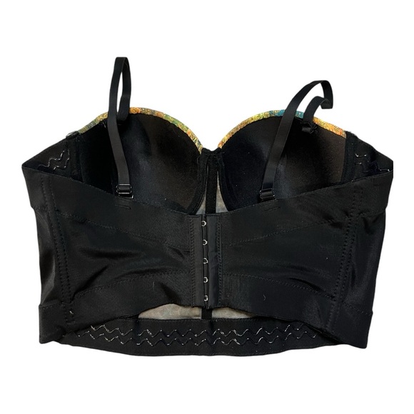 Multicolored Crop Top Bustier Adjustable/removable Straps S/M - Picture 3 of 10